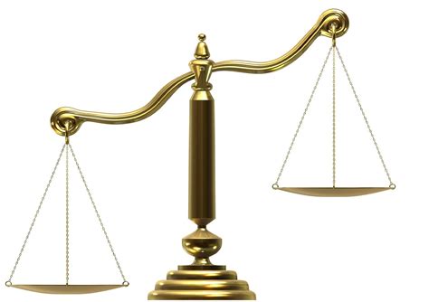 Bilancia che rappresenta l'etica e la scienza