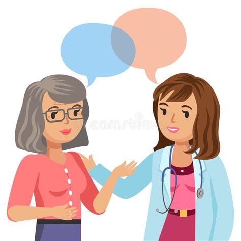 Illustrazione di una coppia che parla con un medico