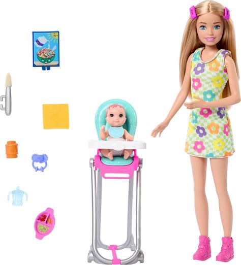 Accessori della Barbie Skipper Babysitter: borsa, biberon, smartphone