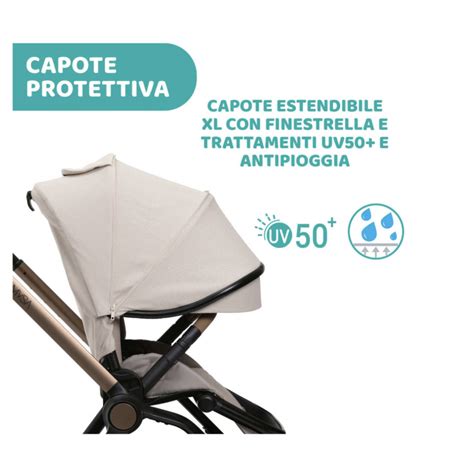 Cappottina XL del passeggino Chicco Mysa con protezione UV