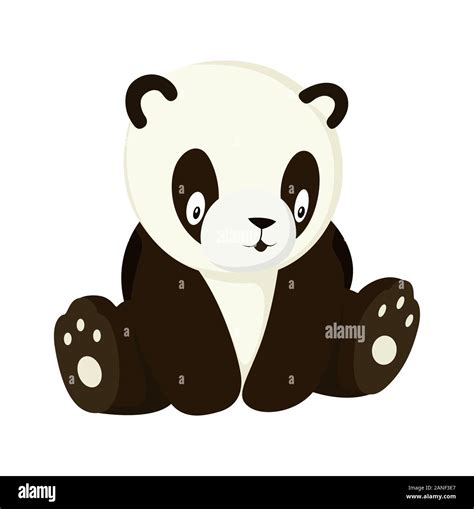 Illustrazione stilizzata di un panda sorridente