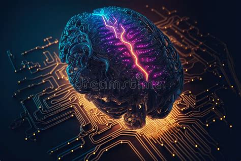 Simbolo di un cervello con circuiti neurali collegati