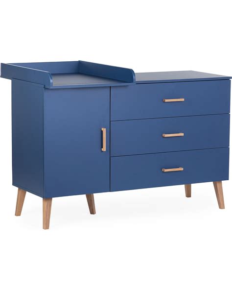 cassettiera fasciatoio azzurra con cassetti