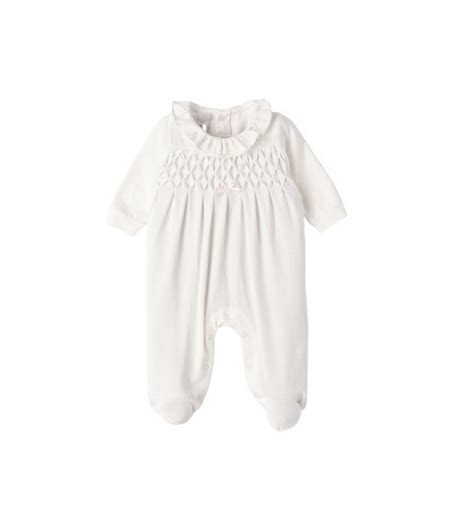 Neonato in tutina punto smock