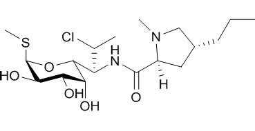 Struttura chimica della clindamicina