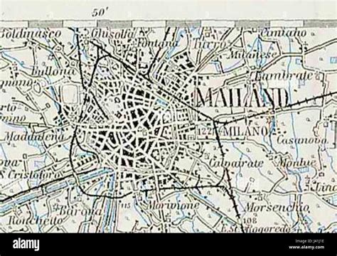 Mappa storica di Milano e della Lombardia