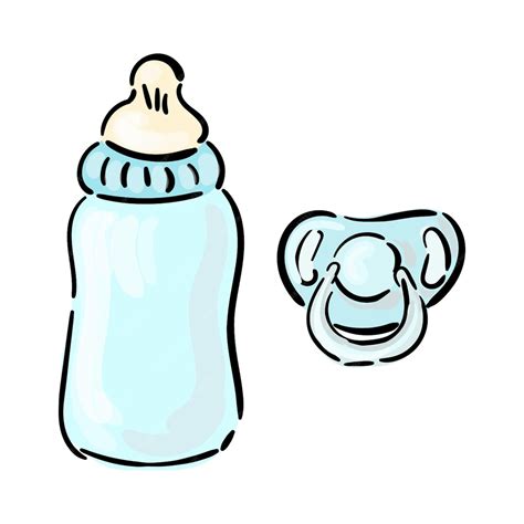 Illustrazione di un biberon utilizzato per nutrire un piccolo animale