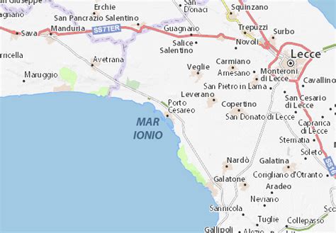 Mappa dei rioni di Porto Cesareo