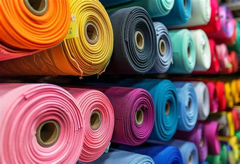rotoli di stoffa colorata per cucito