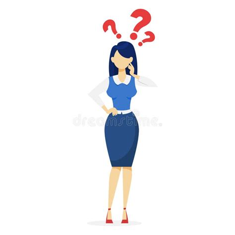 Illustrazione di una donna confusa con un punto interrogativo sopra la testa