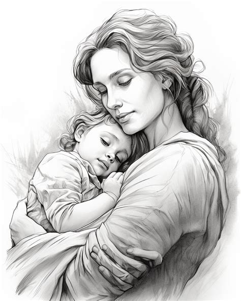 Una madre che culla un bambino