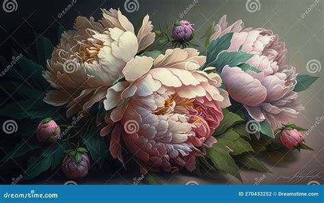 Dipinto cinese di peonie