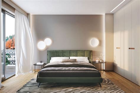 camera da letto con luci soffuse