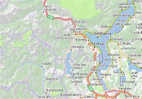 Mappa dettagliata di Omegna e dintorni con evidenziati i punti di interesse