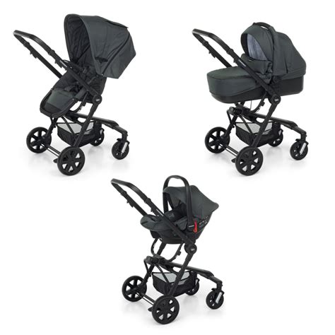 Schema del sistema combinato Foppapedretti Up3 i-Size con navicella, ovetto e seduta passeggino