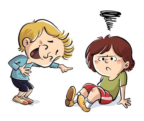 bambino che litiga con un altro bambino