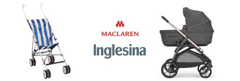 Loghi Inglesina e Maclaren affiancati