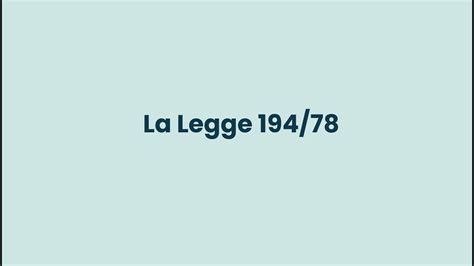 Legge 194/78 - Illustrazione schematica
