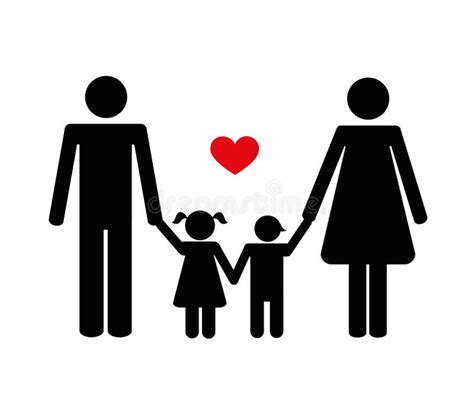 Simbolo di famiglia con tre bambini