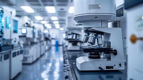 Microscopio in un laboratorio di embriologia