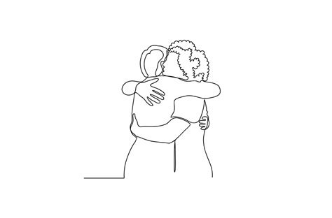 Illustrazione di due persone che si abbracciano in segno di supporto