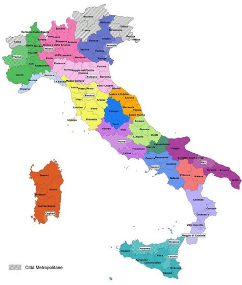 Mappa delle province italiane