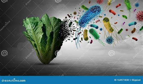 illustrazione di batteri nocivi in alimenti