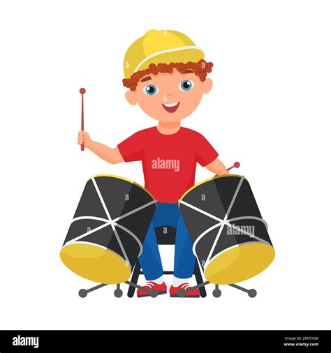 Bambino che suona la batteria