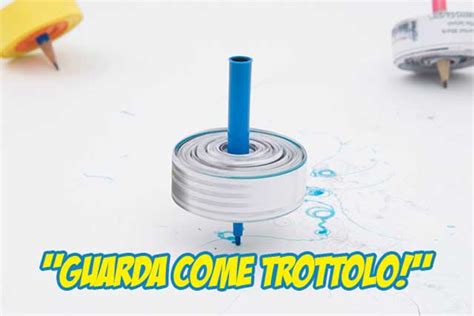 Infografica che illustra le diverse parti di una trottola e i tipi di punte