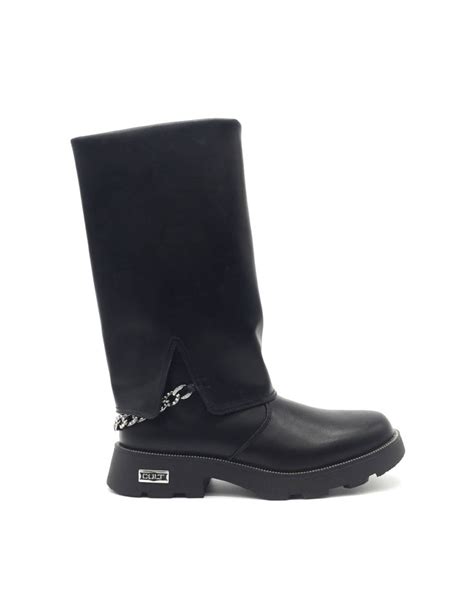 Stivale Cult ragazza con accessorio a catena e risvolto