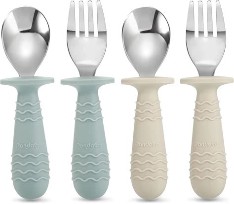 set posate bambino silicone e metallo