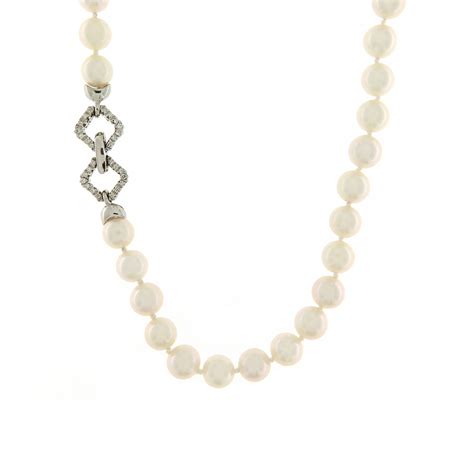 Collana di perle Akoya bianche