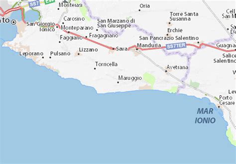 Mappa del litorale di Maruggio