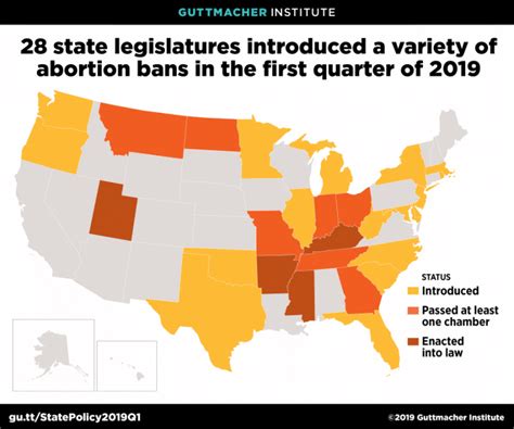 Mappa degli Stati Uniti con indicazione delle leggi sull'aborto