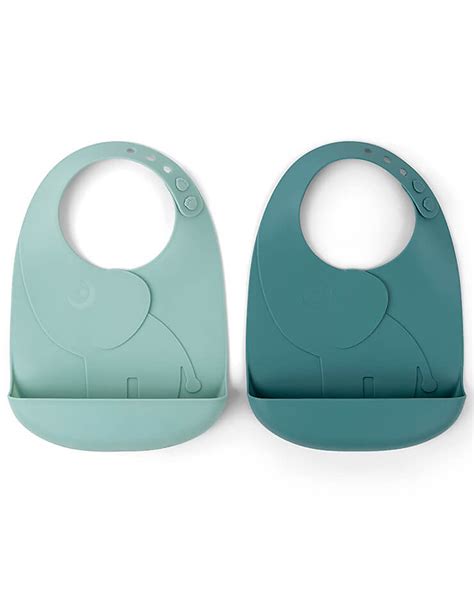 Bavaglini in silicone alimentare con tasca raccogli cibo