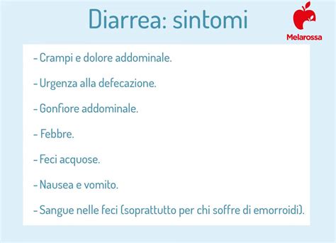 Sintomi della diarrea