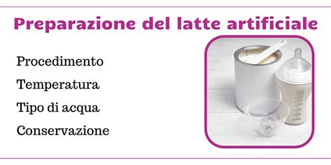 preparazione biberon latte artificiale