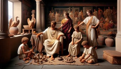 Raffigurazione di una nutrice nell'antica Roma