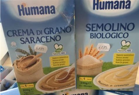 Confezione di crema di grano saraceno per lattanti