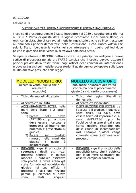 Diagramma comparativo tra sistema inquisitorio e accusatorio