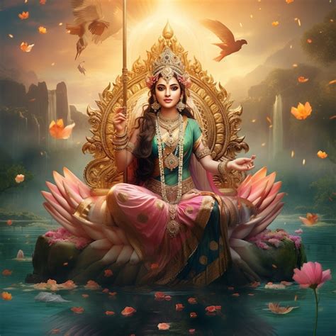 Raffigurazione della dea Lakshmi