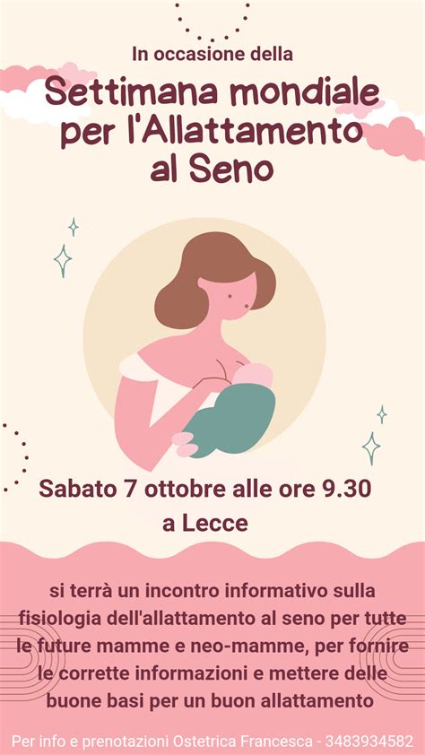 Manifesto che promuove l'allattamento al seno