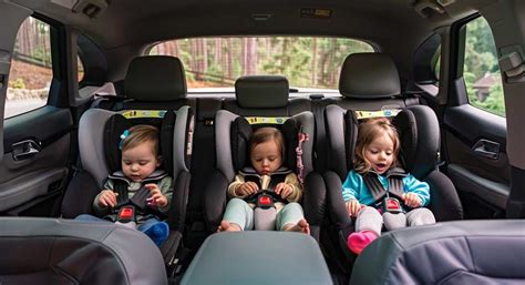 Famiglia che carica più seggiolini auto in un'auto