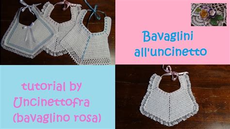 Bavaglino all'uncinetto con dettagli floreali