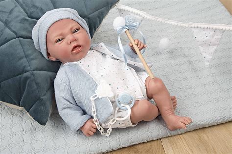 Bambola reborn maschio neonato con accessori