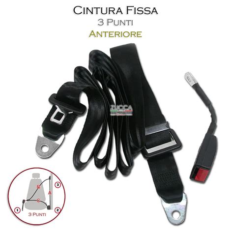 Schema di una cintura di sicurezza a 3 punti