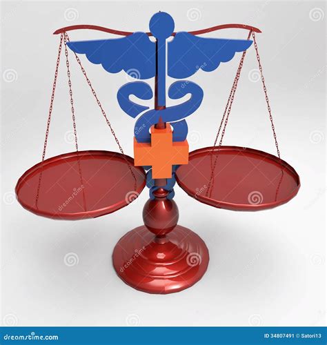 Simbolo medico con bilancia