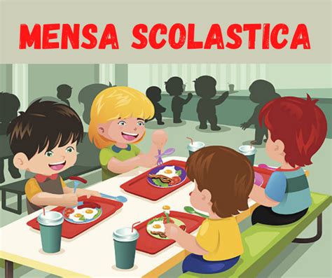 Bambini che mangiano in una mensa scolastica