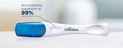 Immagine ravvicinata della punta del test Clearblue che cambia colore