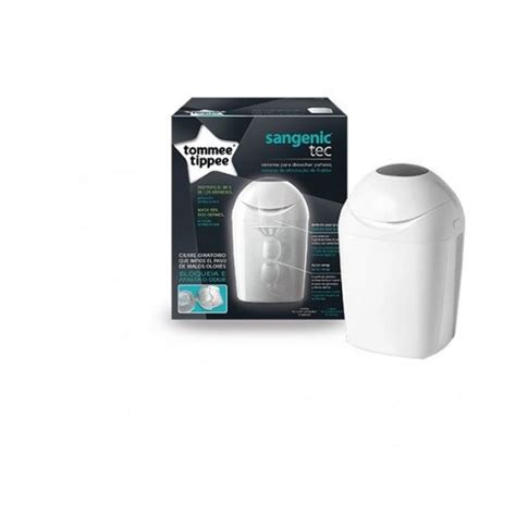 Immagine di un sistema Tommee Tippee Sangenic Tec con un pannolino